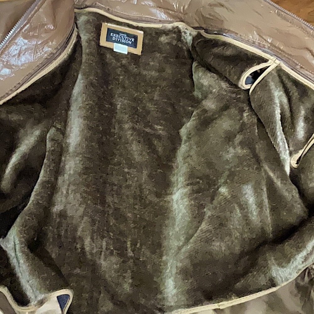 HABAND Executive Division Men’s Medium Brown Leather Coat With Zip In Lining - Picture 6 of 9